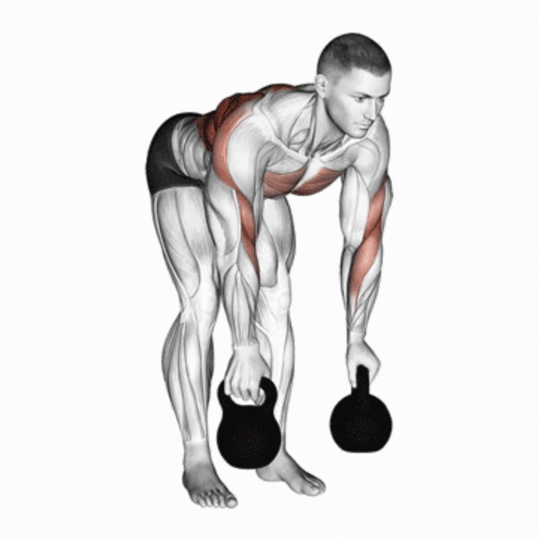 Remada Inclinada (Kettlebell)