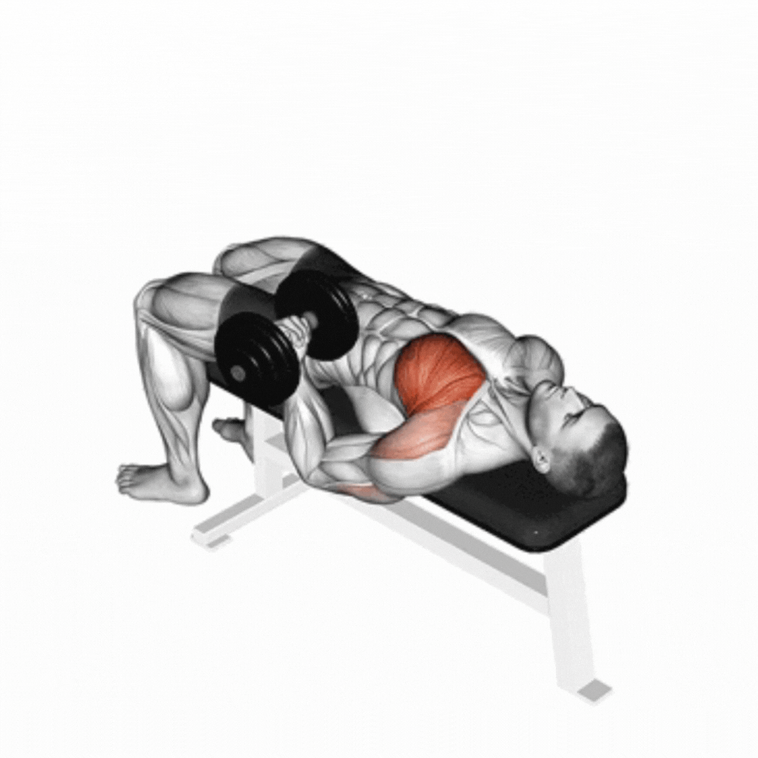 Supino Reto Unilateral (Halteres)