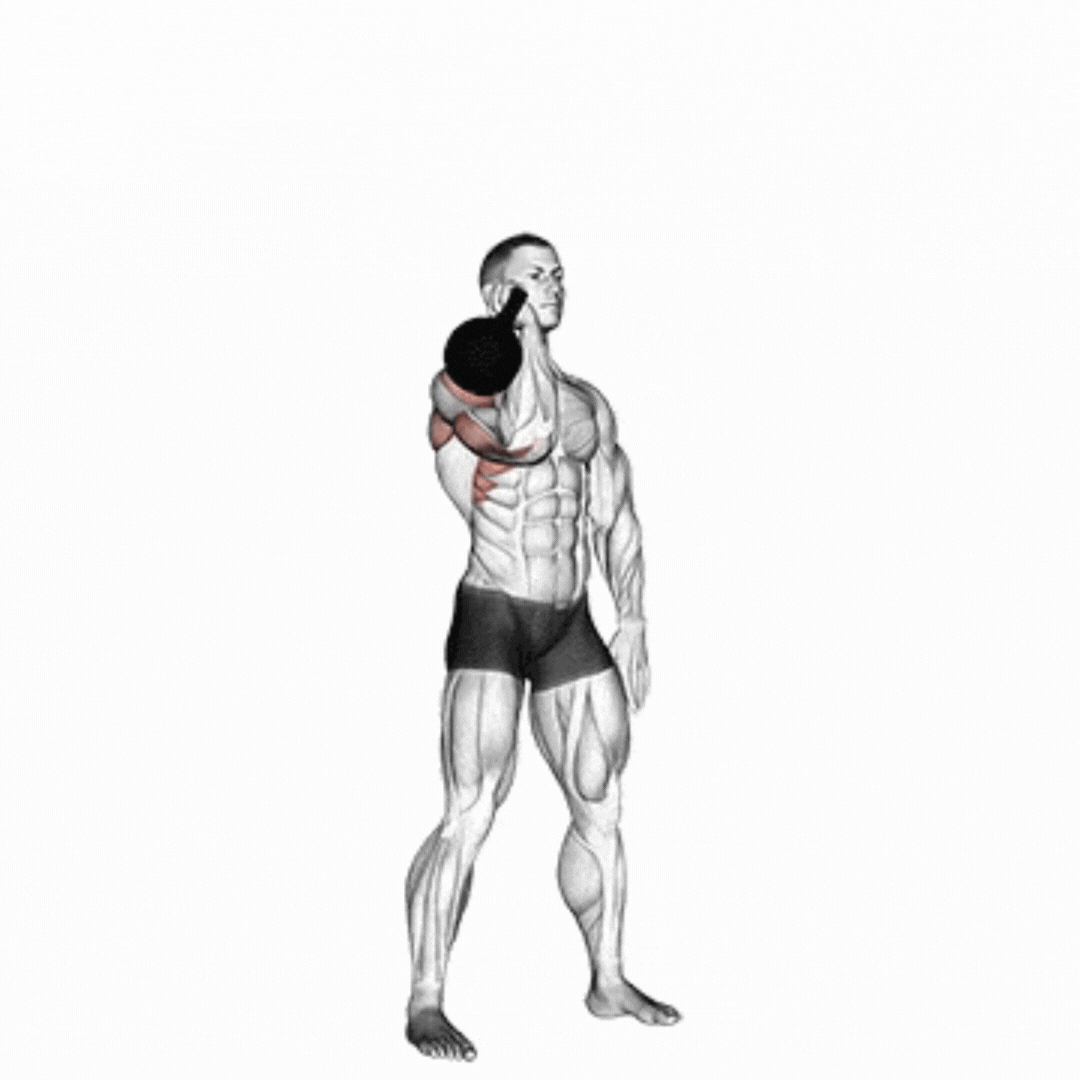 Press acima da cabeça (Kettlebell - unilateral)