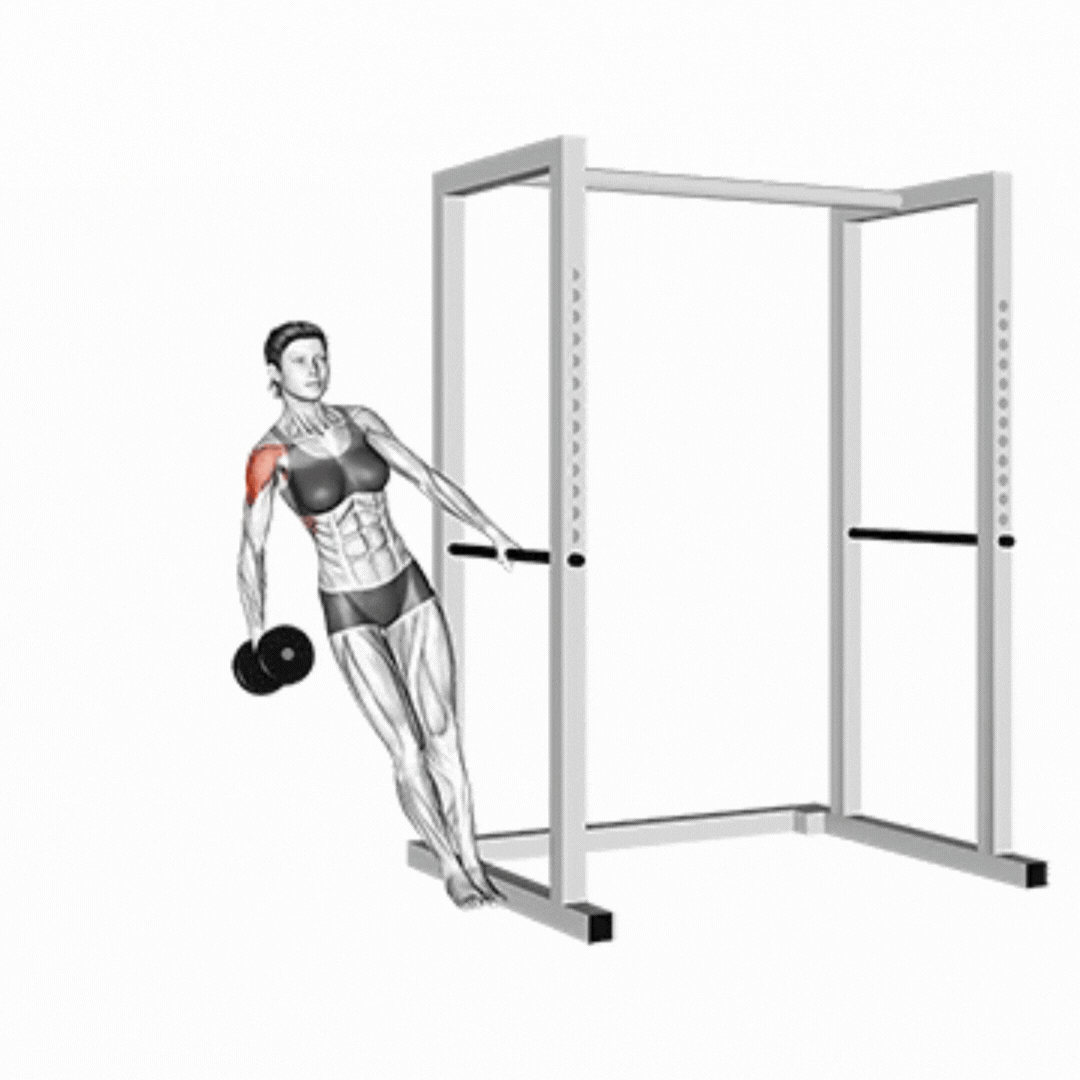 Elevação Lateral (Halter - unilateral inclinado)
